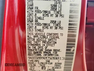 2002 Nissan Xterra XE z VIN 5N1ED28YX2C528013, wystawiony jako Copart lot #57083775 z przebiegiem 150 102 mil mil oraz Szkoda całkowita • Salvage title. Historia ofert i sprzedaży dostępna na DreamBid. Obrazek 13.
