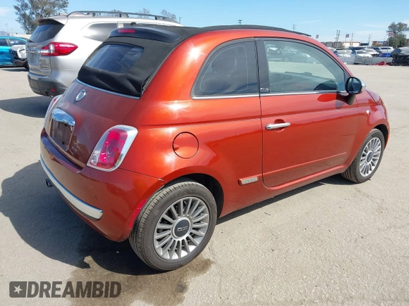 2012 FIAT 500 Gucci with VIN 3C3CFFER8CT370548, listed as a IAAI auction lot 42028846 with 74,091 mi miles. Bid and sale history available at carsss.com. Image 4.