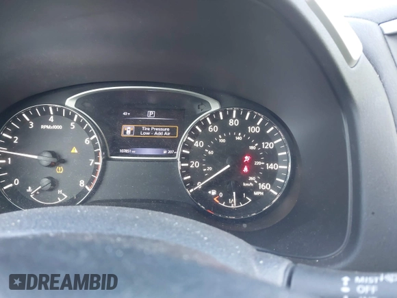 2017 Nissan Pathfinder SV z VIN 5N1DR2MN1HC621133, wystawiony jako IAAI lot #41311239 z przebiegiem 107 851 mil mil oraz . Historia ofert i sprzedaży dostępna na DreamBid. Obrazek 7.