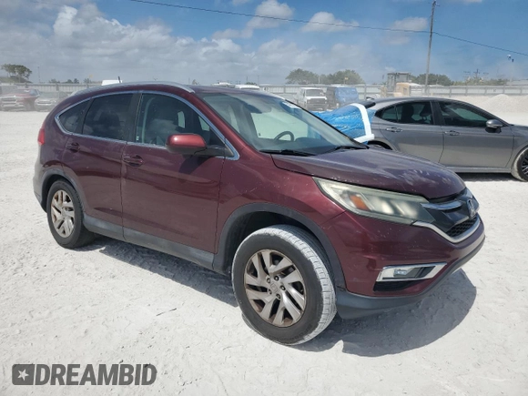 2015 Honda CR-V EX-L with VIN 2HKRM3H78FH546653, listed as a Copart auction lot 54391795 with 0 mi miles and Salvage Title. Bid and sale history available at carsss.com. Image 4.