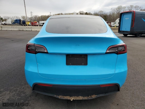 2021 Tesla Model Y Long Range with VIN 5YJYGAEE9MF191031, listed as a Copart auction lot 52014195 with 105,534 mi miles and Clean Title. Bid and sale history available at carsss.com. Image 6.