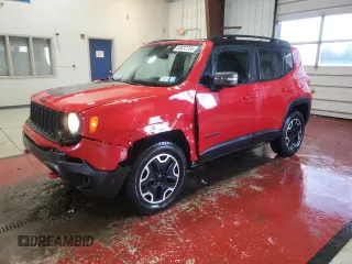 2016 Jeep Renegade Trailhawk with VIN ZACCJBCT8GPC75793, listed as a Copart auction lot 83837724 with 133,658 mi miles and Salvage Title. Bid and sale history available at carsss.com. Image 1.