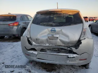 2015 Nissan LEAF SV with VIN 1N4AZ0CP8FC316522, listed as a Copart auction lot 41827135 with 52,635 mi miles and Salvage Title. Bid and sale history available at carsss.com. Image 6.