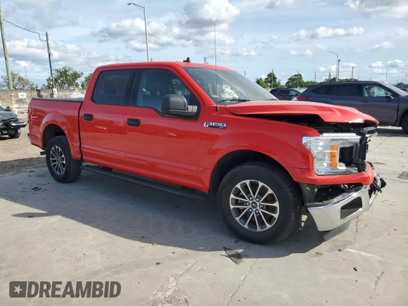 2019 Ford F-150 XL with VIN 1FTEW1CB2KFA66802, listed as a Copart auction lot 75010764 with 81,411 mi miles and Salvage title. Bid and sale history available at DreamBid. Image 4.