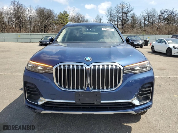 2022 BMW X7 xDrive40i with VIN 5UXCW2C05N9M66785, listed as a Copart auction lot 51594175 with 40,616 mi miles and Salvage Title. Bid and sale history available at carsss.com. Image 5.