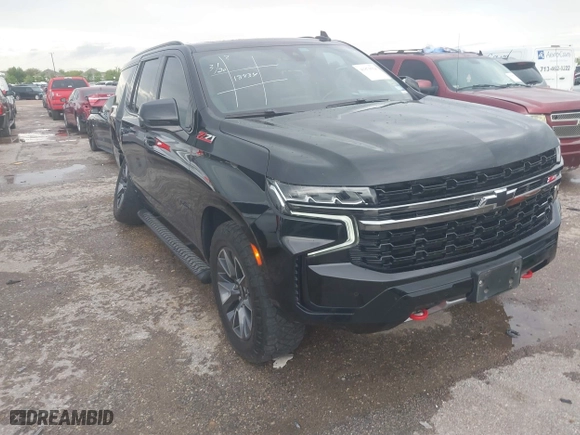 2021 Chevrolet Tahoe Z71 with VIN 1GNSKPKD5MR155986, listed as a IAAI auction lot 41870554 with 91,568 mi miles. Bid and sale history available at carsss.com. Image 1.