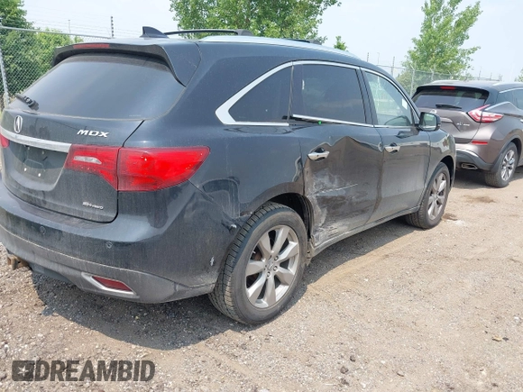 2014 Acura MDX Advance with VIN 5FRYD4H80EB503091, listed as a IAAI auction lot 42487970 with 160,578 mi miles and . Bid and sale history available at DreamBid. Image 4.