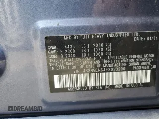 2014 Subaru Legacy with VIN 4S3BMCN64E3033200, listed as a Copart auction lot 53982855 with 201,753 mi miles and Non repairable. Bid and sale history available at DreamBid. Image 12.
