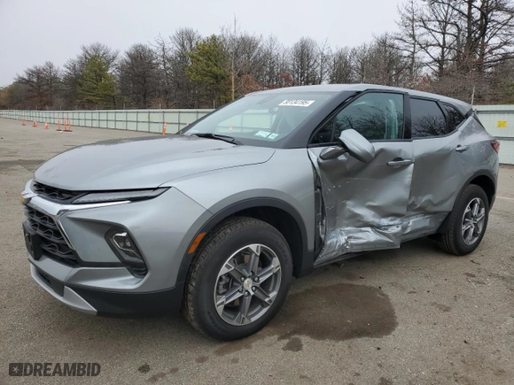 2024 Chevrolet Blazer LT with VIN 3GNKBHR40RS157242, listed as a Copart auction lot 50134195 with 7,253 mi miles and Salvage Title. Bid and sale history available at carsss.com. Image 1.