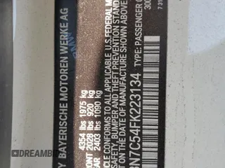 2015 BMW 4 Series 428i с VIN WBA3N7C54FK223134, выставлен на аукционе Copart как лот 50206645 с пробегом 62 773 миль миль и Списание • Salvage title. История ставок и продаж доступна на DreamBid. Изображение 12.