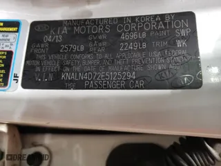 2014 Kia Cadenza Premium with VIN KNALN4D72E5125294, listed as a Copart auction lot 53918175 with 128,371 mi miles and Clean Title. Bid and sale history available at carsss.com. Image 12.