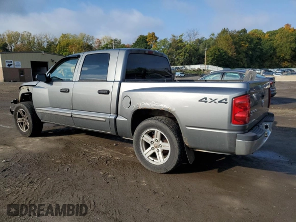 2007 Dodge Dakota SLT with VIN 1D7HW48K17S141548, listed as a Copart auction lot 74875484 with 166,785 mi miles and Salvage Title. Bid and sale history available at carsss.com. Image 2.