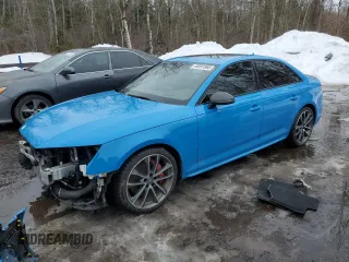 2019 Audi S4 Prestige with VIN WAUC4AF40KA002861, listed as a Copart auction lot 46991865 with 144,003 mi miles and Salvage Title. Bid and sale history available at carsss.com. Image 1.