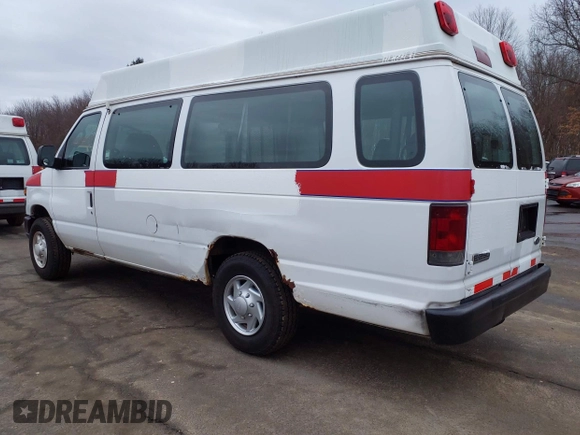 2008 Ford Econoline Cargo Commercial with VIN 1FTNS24W68DA45250, listed as a IAAI auction lot 41710309 with 240,564 mi miles and . Bid and sale history available at DreamBid. Image 3.