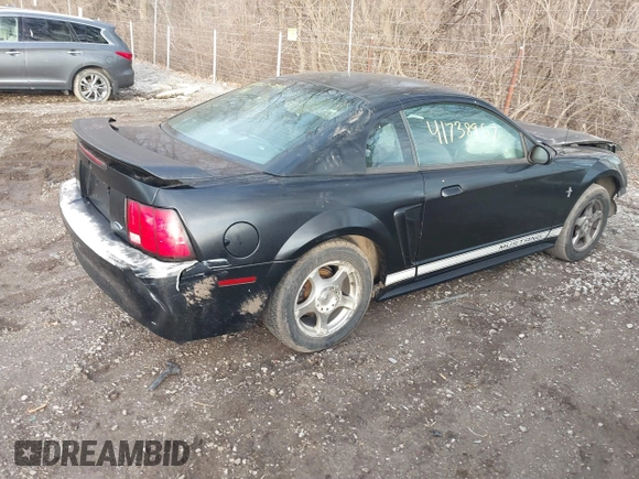 2002 Ford Mustang Standard with VIN 1FAFP404X2F202883, listed as a IAAI auction lot 41738957 with 222,390 mi miles. Bid and sale history available at carsss.com. Image 4.