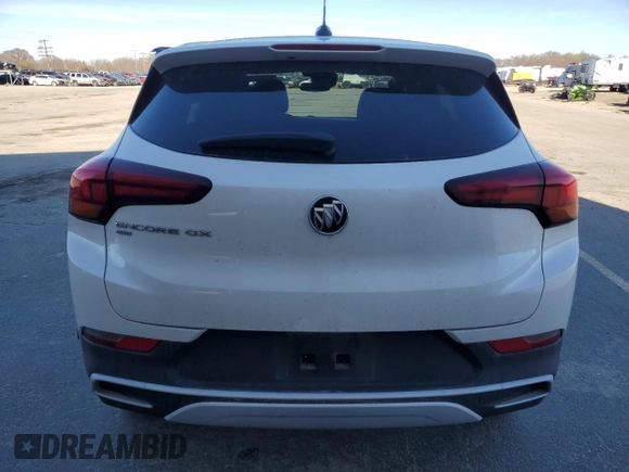 2021 Buick Encore GX Preferred z VIN KL4MMCSL1MB177143, wystawiony jako Copart lot #50397295 z przebiegiem 27 186 mil mil oraz Szkoda całkowita • Salvage title. Historia ofert i sprzedaży dostępna na DreamBid. Obrazek 6.