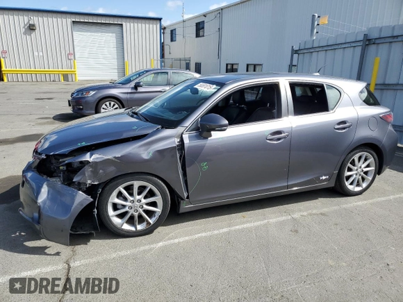 2012 Lexus CT 200h with VIN JTHKD5BH6C2107588, listed as a Copart auction lot 56581015 with 103,735 mi miles and Salvage title. Bid and sale history available at DreamBid. Image 1.