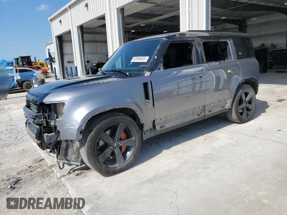 2023 Land Rover Defender X with VIN SALEX7EU6P2147792, listed as a Copart auction lot 62846635 with 78,333 mi miles and Salvage title. Bid and sale history available at DreamBid. Image 1.