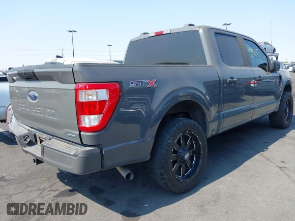 2021 Ford F-150 XL with VIN 1FTEW1CP6MFA09100, listed as a IAAI auction lot 42729047 with 27,593 mi miles and . Bid and sale history available at DreamBid. Image 4.