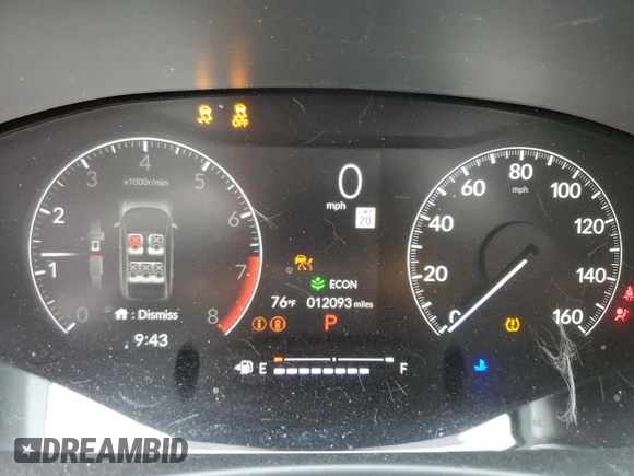 2024 Honda Civic Sport with VIN 2HGFE2F55RH579099, listed as a Copart auction lot 55935325 with 12,093 mi miles and Salvage title. Bid and sale history available at DreamBid. Image 9.