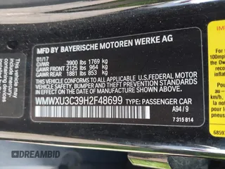 2017 MINI Hardtop 4 Door Cooper S z VIN WMWXU3C39H2F48699, wystawiony jako IAAI lot #41924423 z przebiegiem 81 249 mil mil oraz . Historia ofert i sprzedaży dostępna na DreamBid. Obrazek 9.