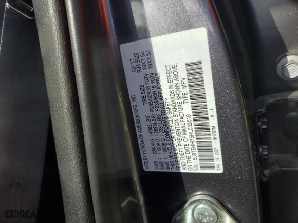 2017 Acura RDX w/Advance Pkg with VIN 5J8TB4H75HL032518, listed as a Copart auction lot 51620405 with 38,468 mi miles and Salvage Title. Bid and sale history available at carsss.com. Image 15.