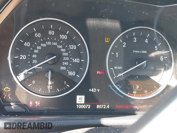 2017 BMW X1 sDrive28i with VIN WBXHU7C30H5H32753, listed as a IAAI auction lot 41441791 with 100,072 mi miles. Bid and sale history available at carsss.com. Image 7.