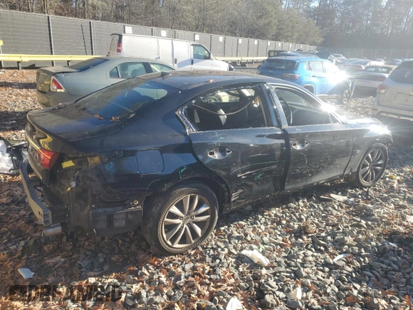 2017 Infiniti Q50 2.0t Sport with VIN JN1CV7ARXHM682154, listed as a Copart auction lot 79536634 with 0 mi miles and Salvage Title. Bid and sale history available at carsss.com. Image 3.
