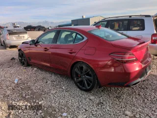 2022 Genesis G70 3.3T z VIN KMTG54TE3NU088591, wystawiony jako Copart lot #85343234 z przebiegiem 43 764 mil mil oraz Szkoda całkowita • Salvage title. Historia ofert i sprzedaży dostępna na DreamBid. Obrazek 2.