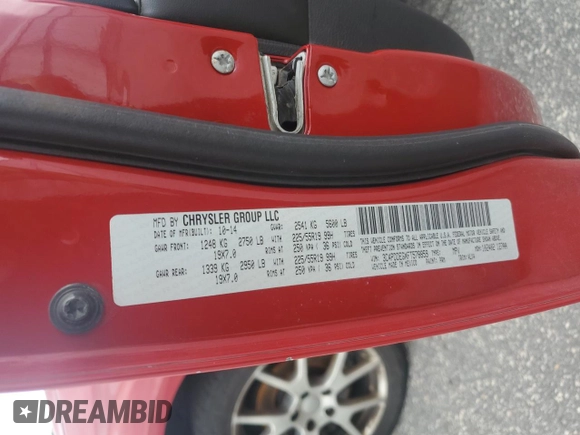 2015 Dodge Journey R/T with VIN 3C4PDDEGXFT578859, listed as a Copart auction lot 64094455 with 147,970 mi miles and Salvage title. Bid and sale history available at DreamBid. Image 13.