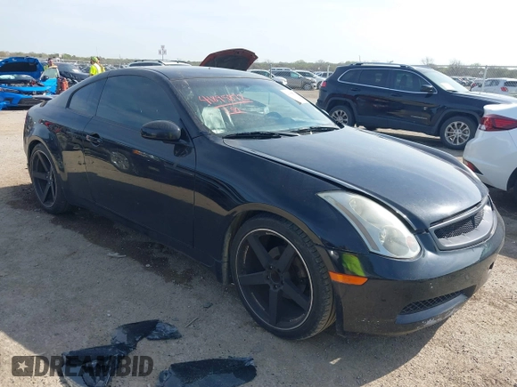 2003 Infiniti G35 w/Leather with VIN JNKCV54E63M208039, listed as a IAAI auction lot 41895872 with 183,672 mi miles and . Bid and sale history available at carsss.com. Image 1.