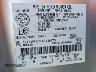 2010 Ford F-150 XL with VIN 1FTFW1EV0AFA28673, listed as a Copart auction lot 50471345 with Not Provided miles and Clean Title. Bid and sale history available at carsss.com. Image 12.