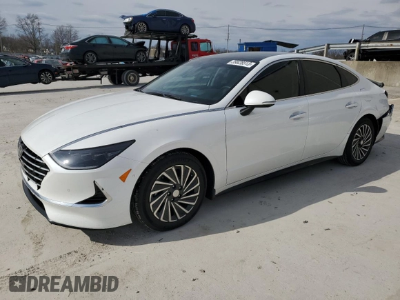2022 Hyundai Sonata Hybrid Limited with VIN KMHL54JJ4NA038258, listed as a Copart auction lot 39828513 with 28,261 mi miles. Bid and sale history available at carsss.com. Image 1.