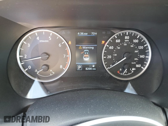 2025 Nissan Sentra S with VIN 3N1AB8BV3SY218578, listed as a Copart auction lot 48521795 with 8,200 mi miles and Salvage Title. Bid and sale history available at DreamBid. Image 9.