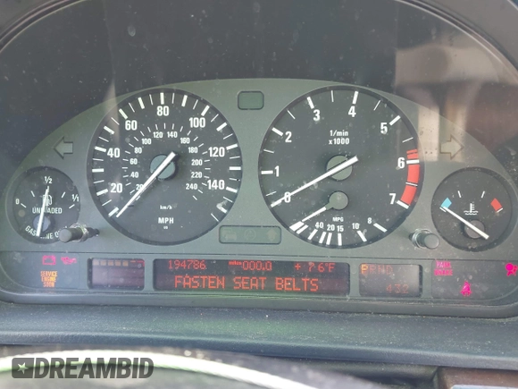 2000 BMW 7 Series 740iL with VIN WBAGH8340YDP13857, listed as a IAAI auction lot 41767665 with 194,786 mi miles and . Bid and sale history available at DreamBid. Image 7.