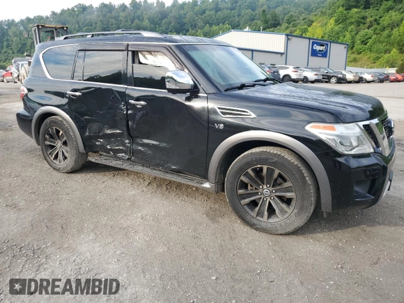 2017 Nissan Armada SL with VIN JN8AY2NC0H9503812, listed as a Copart auction lot 59825804 with 110,288 mi miles and Salvage Title. Bid and sale history available at carsss.com. Image 4.