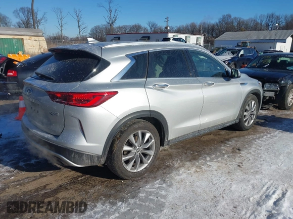 2019 Infiniti QX50 Essential with VIN 3PCAJ5M36KF146085, listed as a IAAI auction lot 41362549 with 73,383 mi miles and . Bid and sale history available at DreamBid. Image 4.