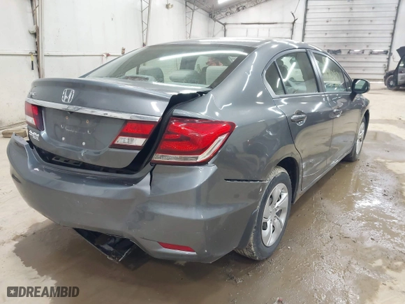 2013 Honda Civic Sdn LX with VIN 19XFB2F51DE200787, listed as a IAAI auction lot 41962907 with 96,849 mi miles. Bid and sale history available at carsss.com. Image 4.