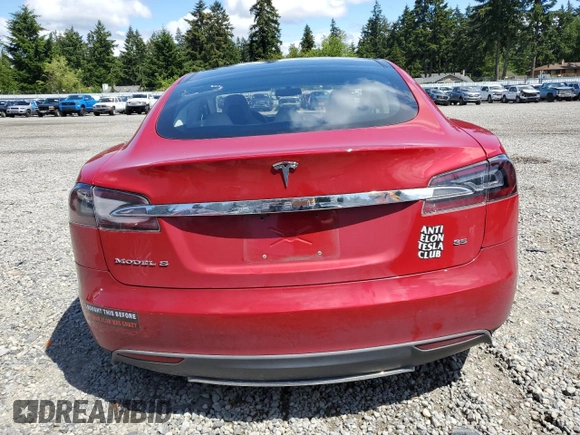 2013 Tesla Model S with VIN 5YJSA1DN0DFP08399, listed as a Copart auction lot 58848335 with 162,476 mi miles and Clean title. Bid and sale history available at DreamBid. Image 6.