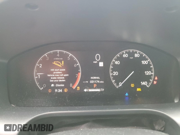 2023 Honda HR-V LX with VIN 3CZRZ2H38PM712118, listed as a Copart auction lot 57176425 with 31,174 mi miles and Salvage title. Bid and sale history available at DreamBid. Image 9.