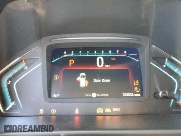 2019 Honda Odyssey Elite with VIN 5FNRL6H93KB072349, listed as a Copart auction lot 47369135 with 34,533 mi miles and Salvage Title. Bid and sale history available at DreamBid. Image 9.