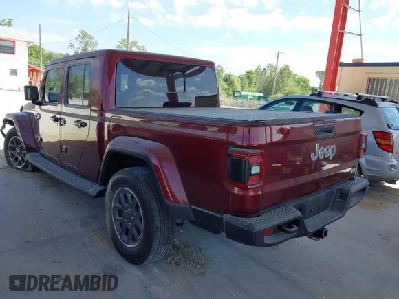 2021 Jeep Gladiator Overland z VIN 1C6HJTFGXML553983, wystawiony jako IAAI lot #41903068 z przebiegiem 54 386 mil mil oraz . Historia ofert i sprzedaży dostępna na DreamBid. Obrazek 3.