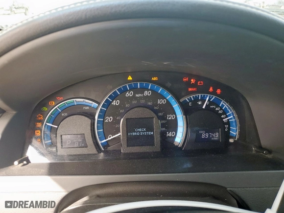 2013 Toyota Camry Hybrid LE with VIN 4T1BD1FK7DU065062, listed as a Copart auction lot 48158525 with 89,749 mi miles and Salvage Title. Bid and sale history available at carsss.com. Image 9.