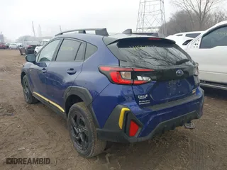 2024 Subaru Crosstrek Sport with VIN 4S4GUHF69R3842324, listed as a IAAI auction lot 41560026 with 3,923 mi miles. Bid and sale history available at carsss.com. Image 3.