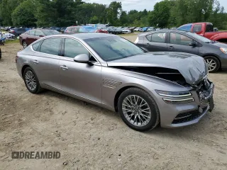 2023 Genesis G80 2.5T with VIN KMTGB4SC4PU193054, listed as a Copart auction lot 66699664 with 26,074 mi miles and Salvage Title. Bid and sale history available at DreamBid. Image 4.
