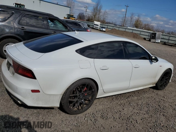 2018 Audi A7 Premium Plus with VIN WAUW3AFC3JN015442, listed as a Copart auction lot 48354335 with 73,862 mi miles and Salvage title. Bid and sale history available at DreamBid. Image 3.
