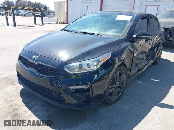 2021 Kia Forte GT-Line with VIN 3KPF34AD7ME380865, listed as a IAAI auction lot 41837360 with 47,928 mi miles. Bid and sale history available at carsss.com. Image 2.