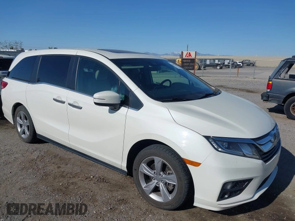 2019 Honda Odyssey EX-L with VIN 5FNRL6H78KB043279, listed as a IAAI auction lot 42041202 with 67,007 mi miles. Bid and sale history available at carsss.com. Image 1.
