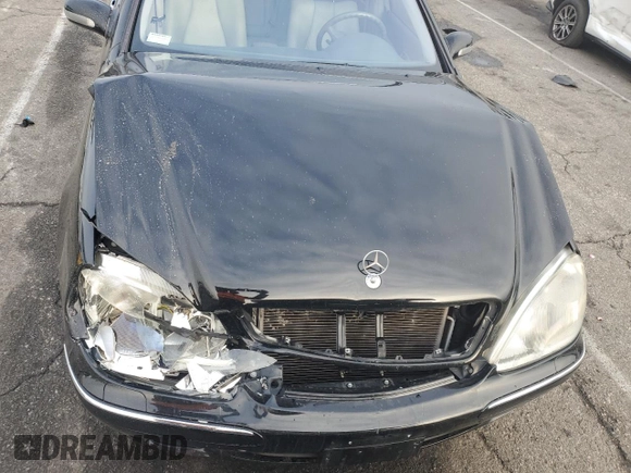 2001 Mercedes-Benz S-Class with VIN WDBNG70J91A187655, listed as a Copart auction lot 45031925 with 104,164 mi miles and Salvage Title. Bid and sale history available at carsss.com. Image 11.