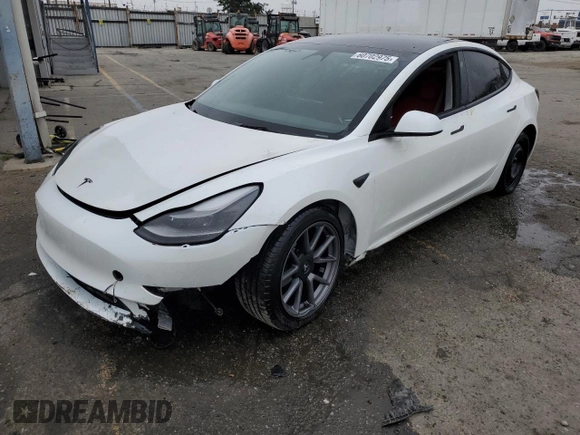 2023 Tesla Model 3 с VIN 5YJ3E1EAXPF574333, выставлен на аукционе Copart как лот 60702975 с пробегом 28 824 миль миль и Списание • Salvage title. История ставок и продаж доступна на DreamBid. Изображение 1.